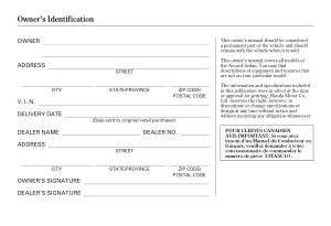 2009 Honda Accord Owners Manual